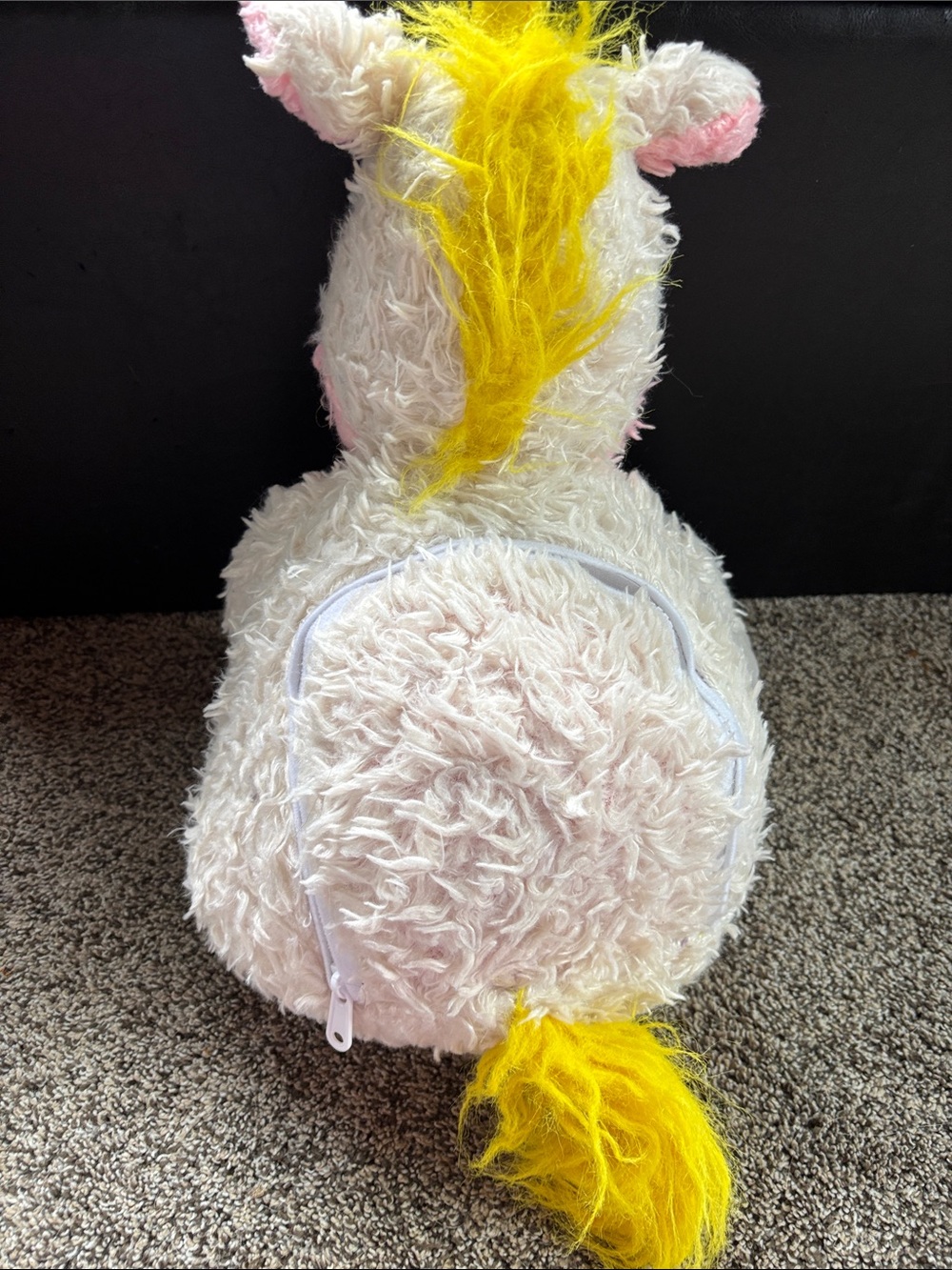 Vintage Happy Nappers Play Pillow-Plush Unicorn Stuffed Animal with Yellow Horn - Picture 4 of 4